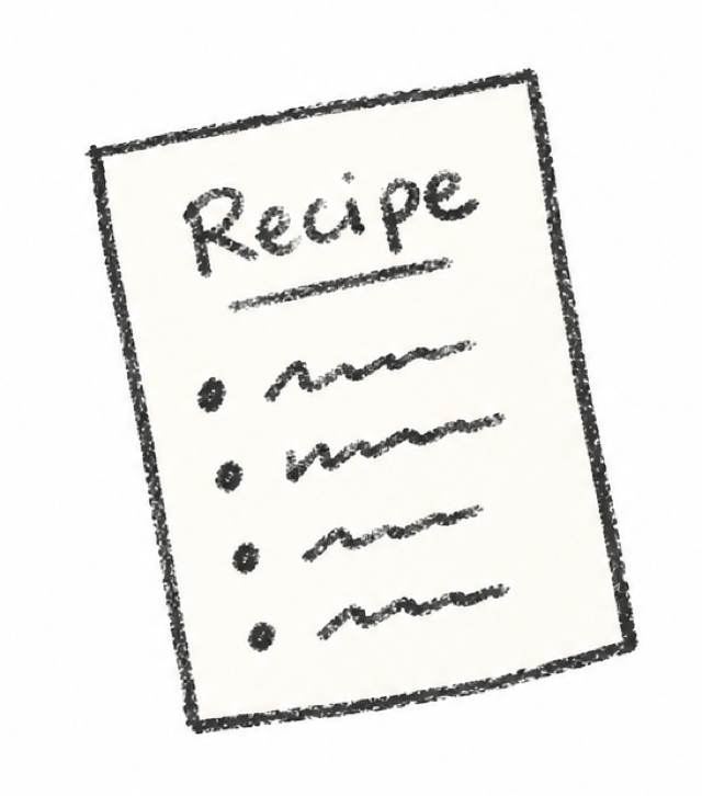 Recipe sketch